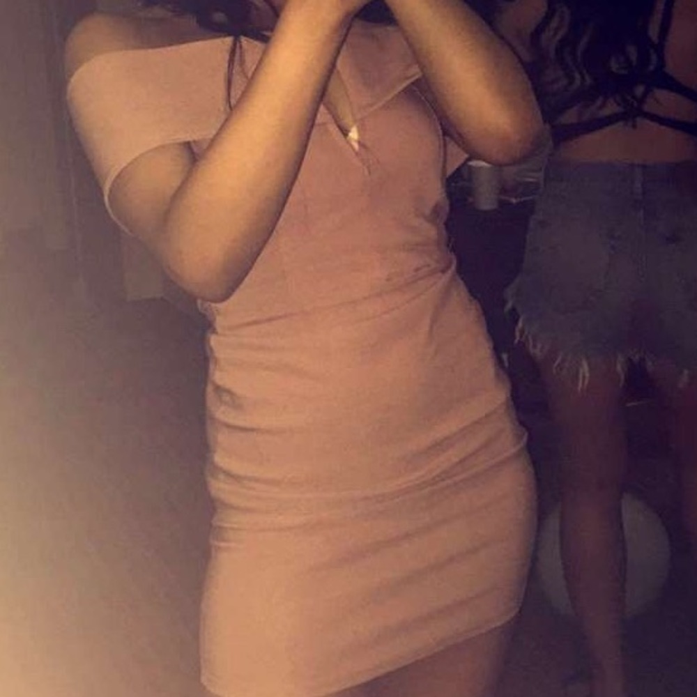 Tan tight dress